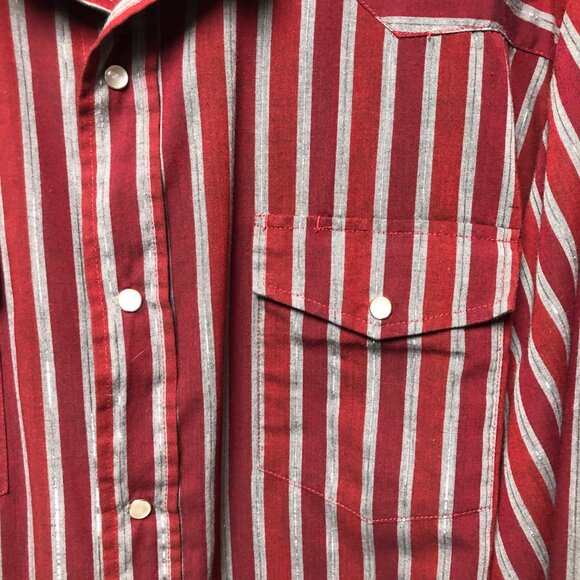 ROPER Western Shirt Mens XL Button Down Pearl Snap Pocketed Long Sleeve - Picture 3 of 10